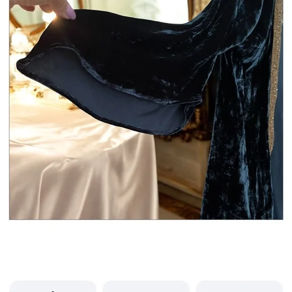 T.ba Spain Silk Velvet Witchy Jacket -Embroidered Gold Beaded * Stevie Nicks - Picture 6 of 6